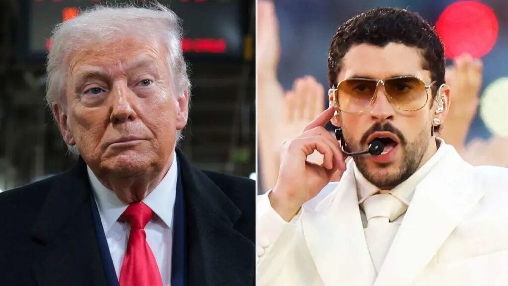 Video muestra a Donald Trump observando espectáculo de Bad Bunny en el Super Bowl